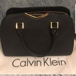 Calvin klein on my corner saffiano satchel Clearance
